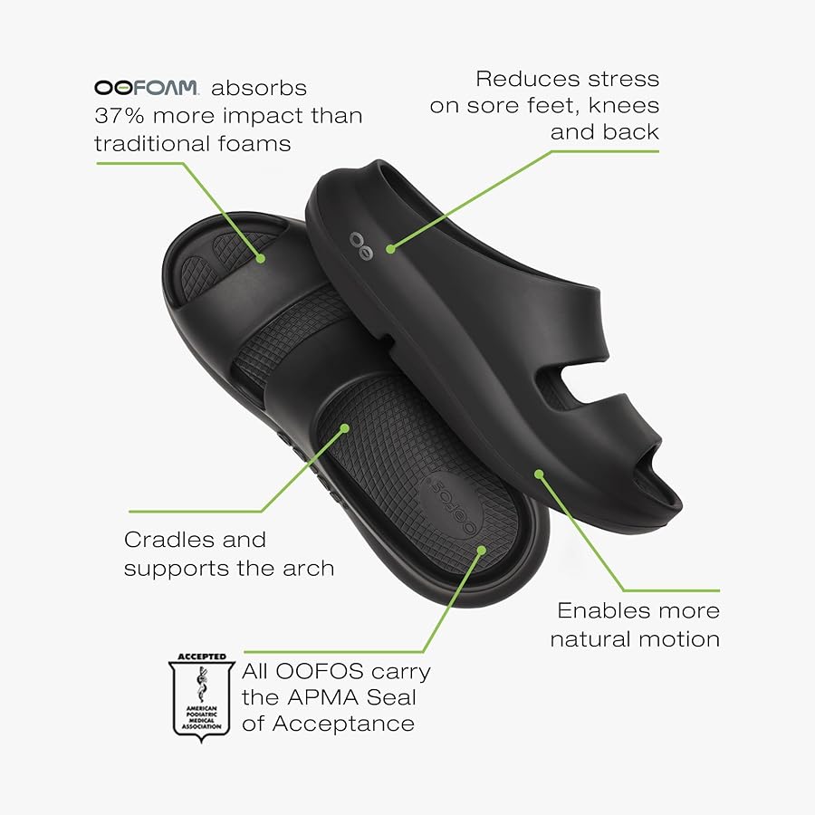 靴 OOFOS OOYEA BLACK Women's OOyea Slide Sandal - Black – OOFOS